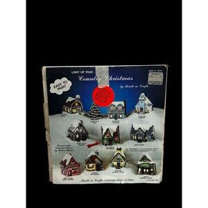 Country Christmas Cottage St. Nicks Workshop 1987 Heath in Crafts Paint Kit NOS